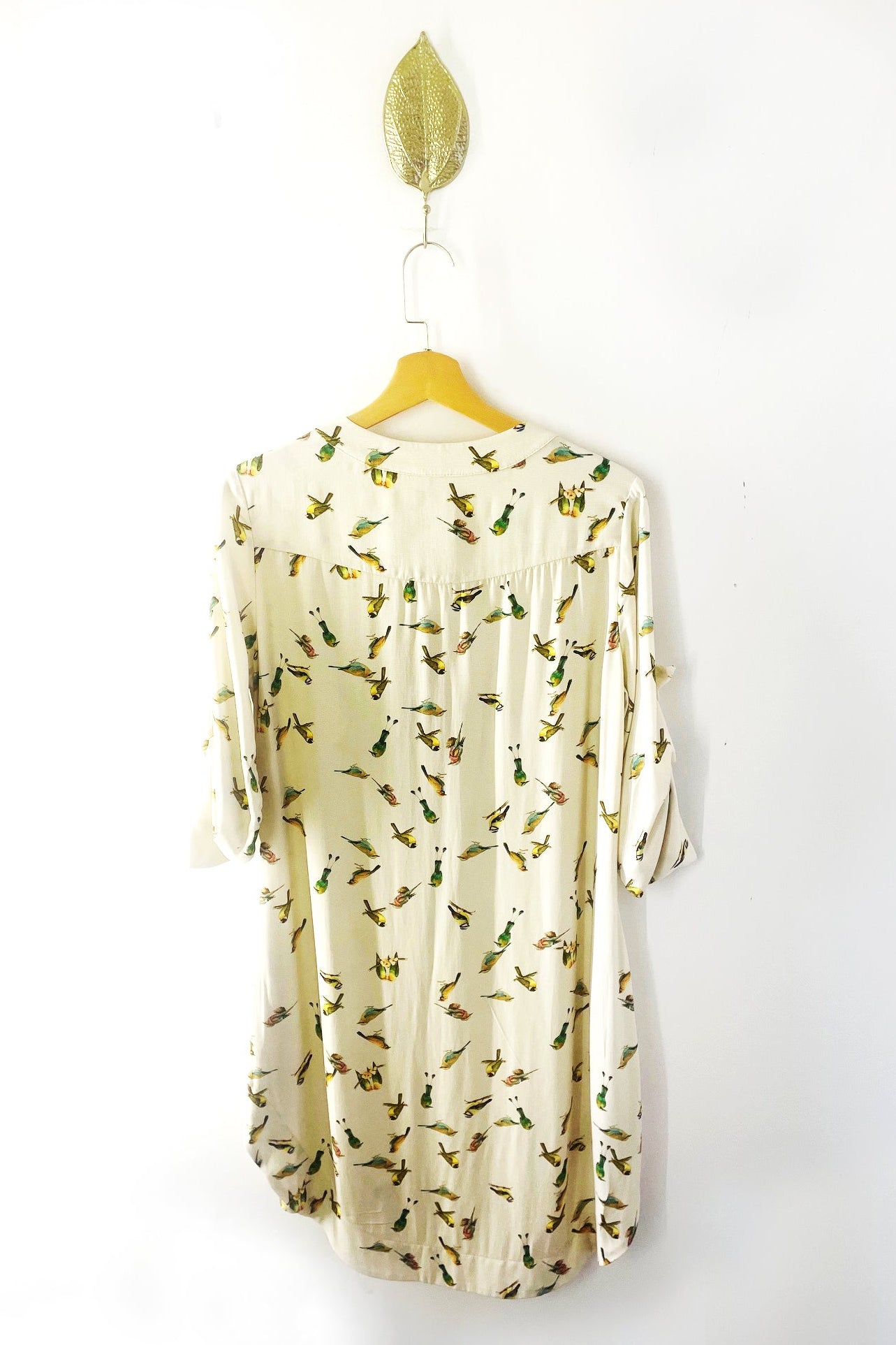 Vestido Bata Passarinho Cru