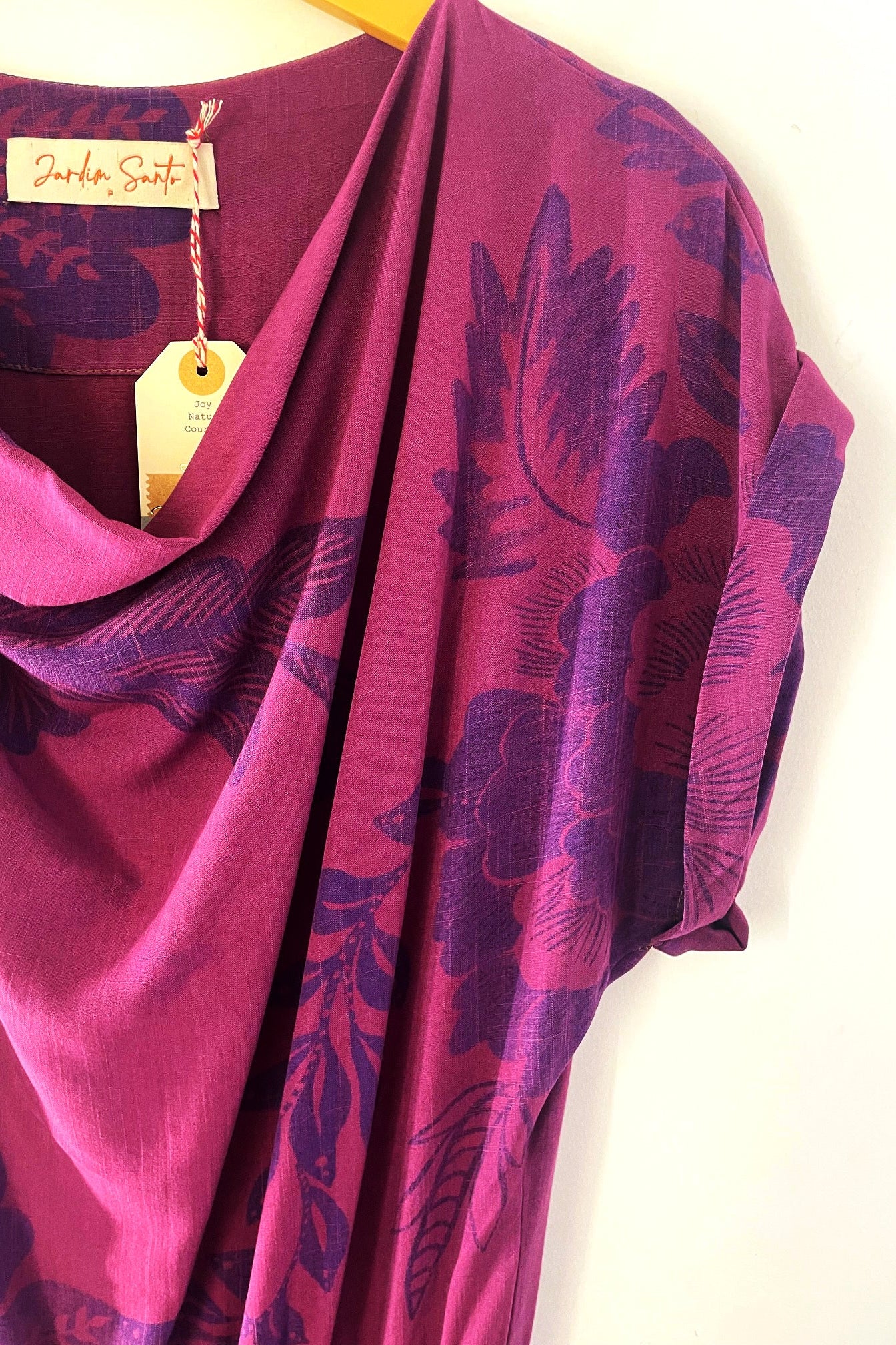 Vestido Gola Boba Vinho Rosado