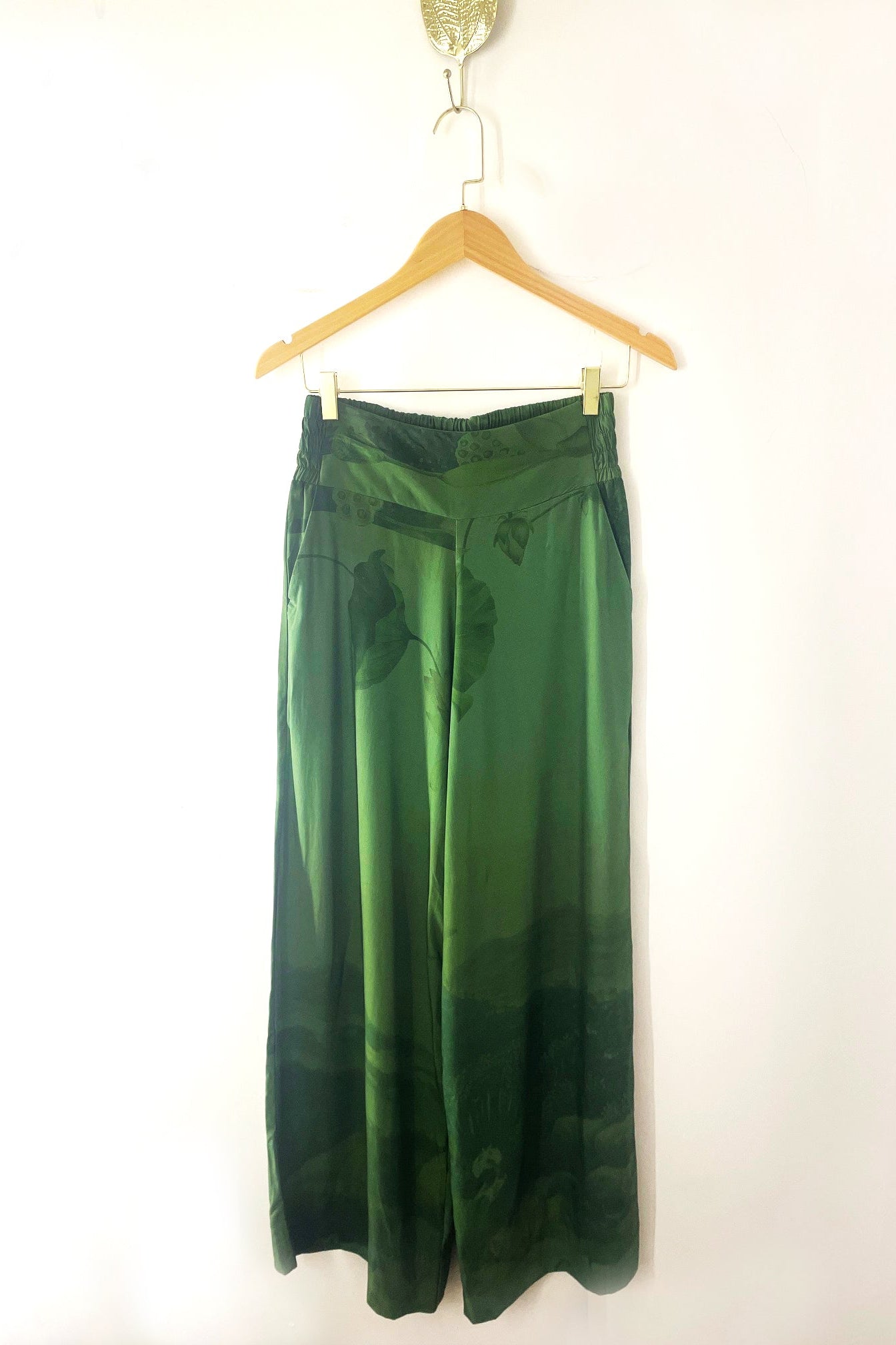 Calça Pantalona Verde Lagoa