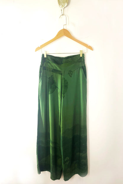 Calça Pantalona Verde Lagoa