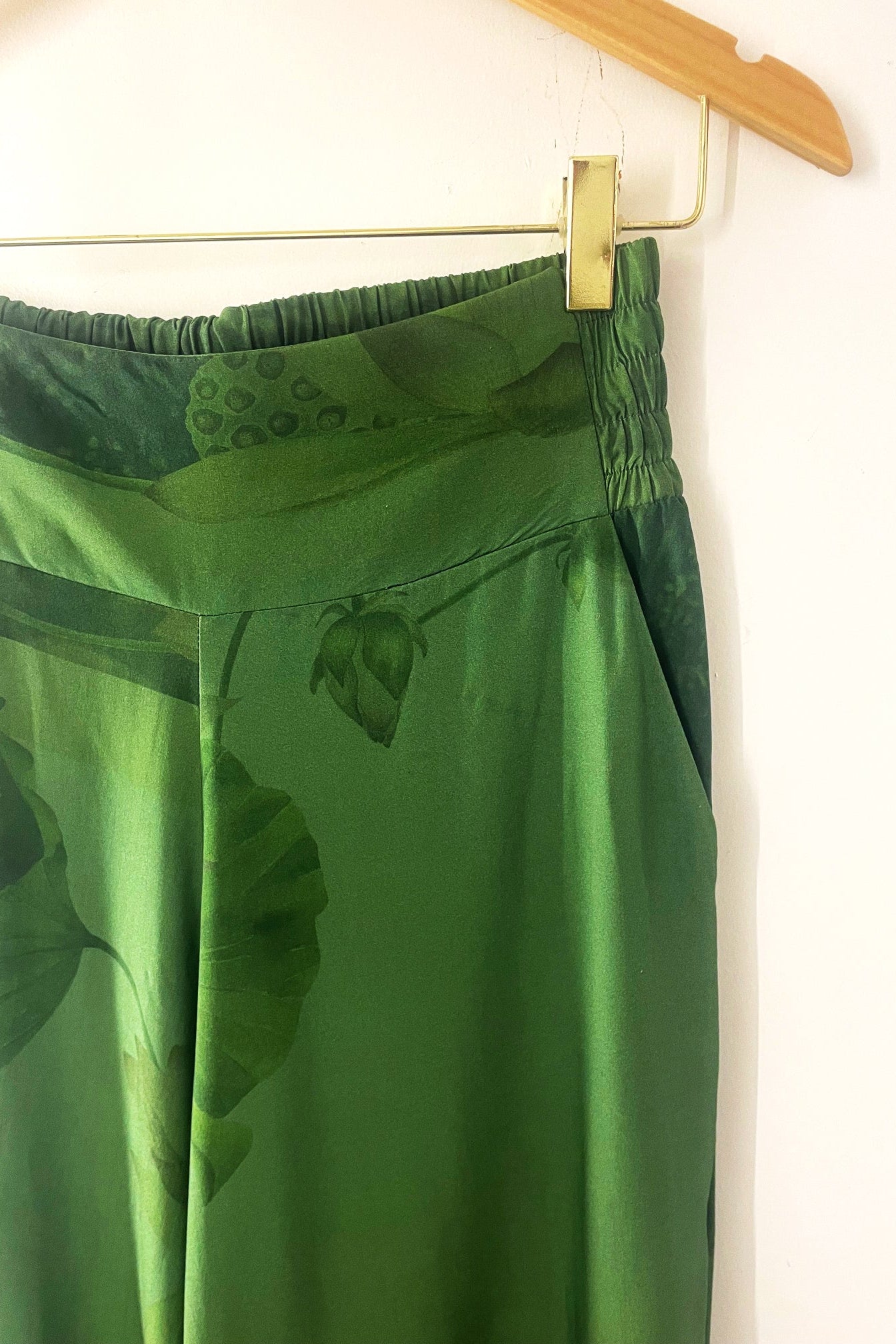 Calça Pantalona Verde Lagoa