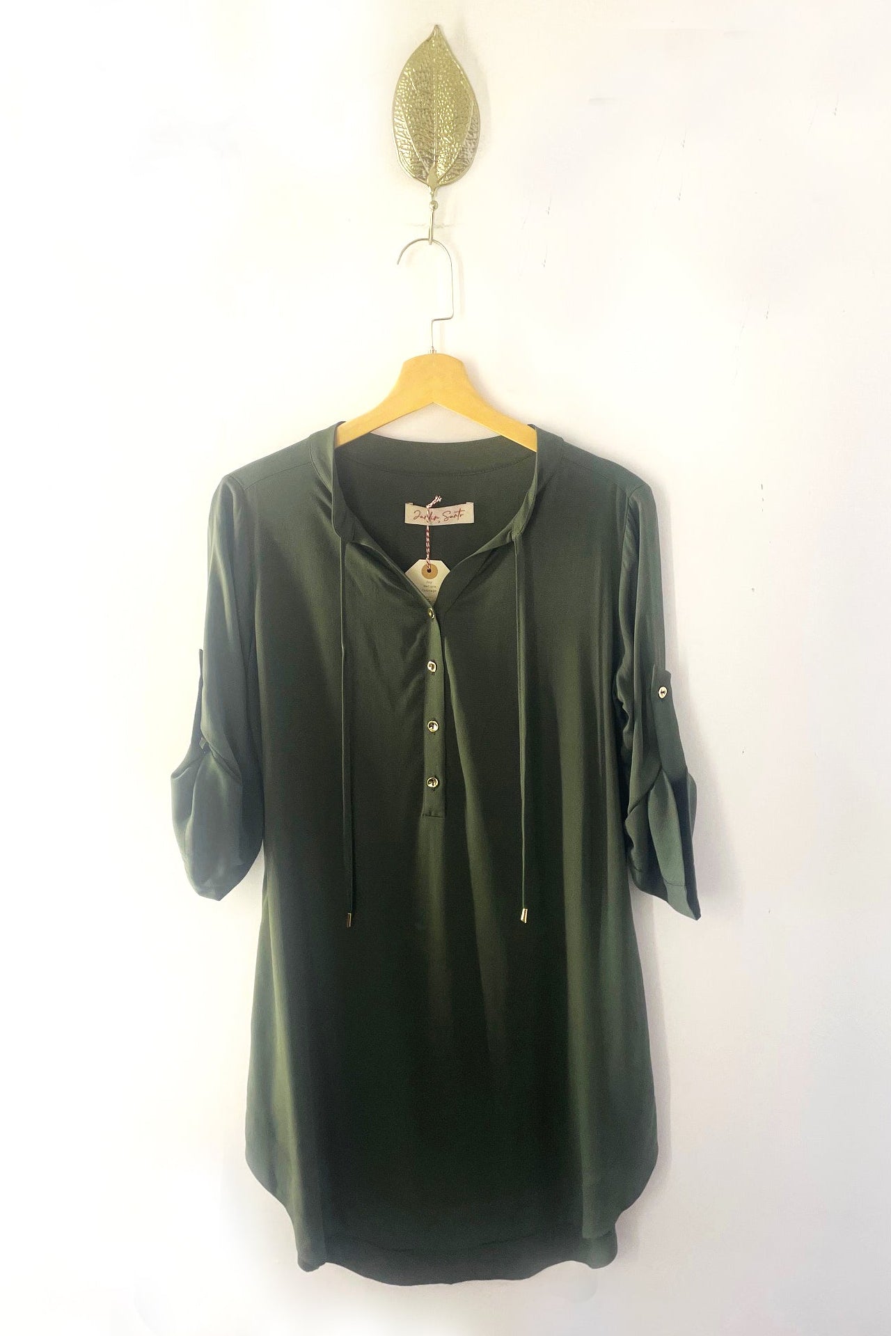 Vestido Bata Verde Musgo