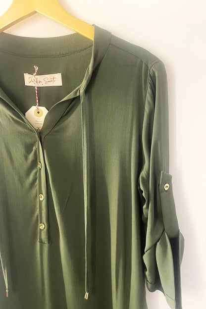 Vestido Bata Verde Musgo
