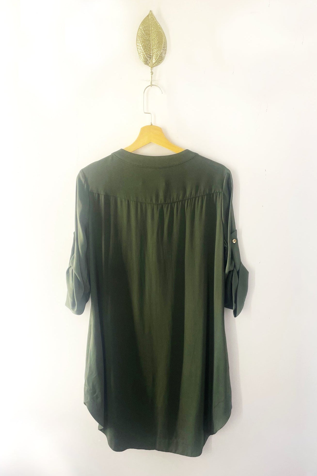 Vestido Bata Verde Musgo