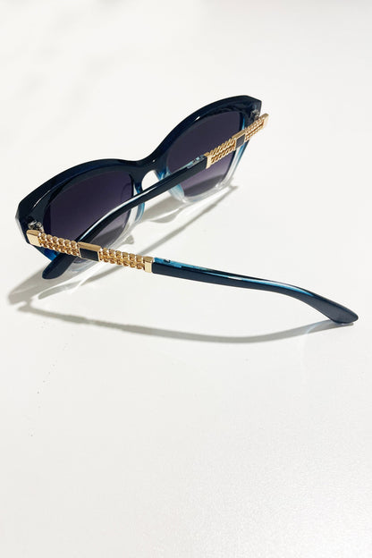 Óculos Azul Dourado