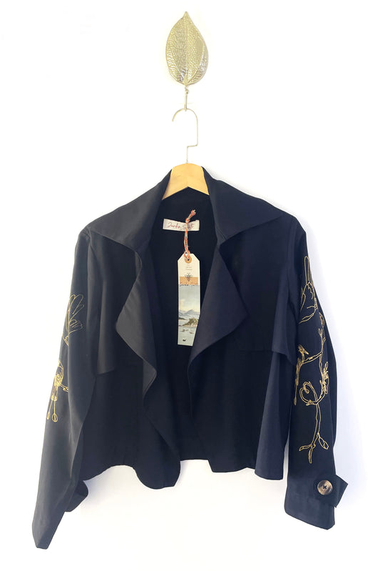 Casaqueto Bordado Preto