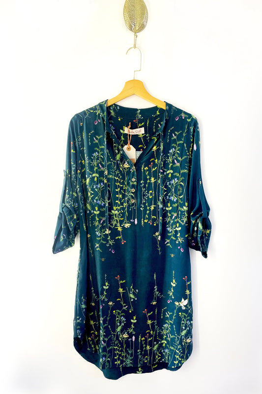 Vestido Camisa Flores do Campo