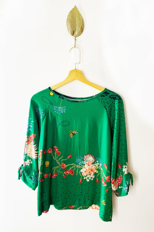 Blusa Nó Estampa Cobra Coral