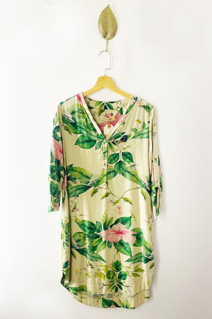 Vestido Bata Floral Fendi