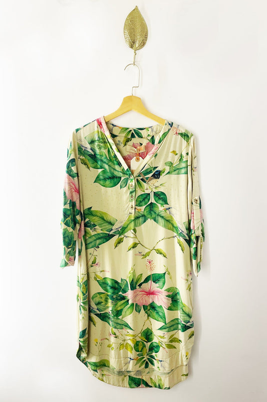 Vestido Bata Floral Fendi