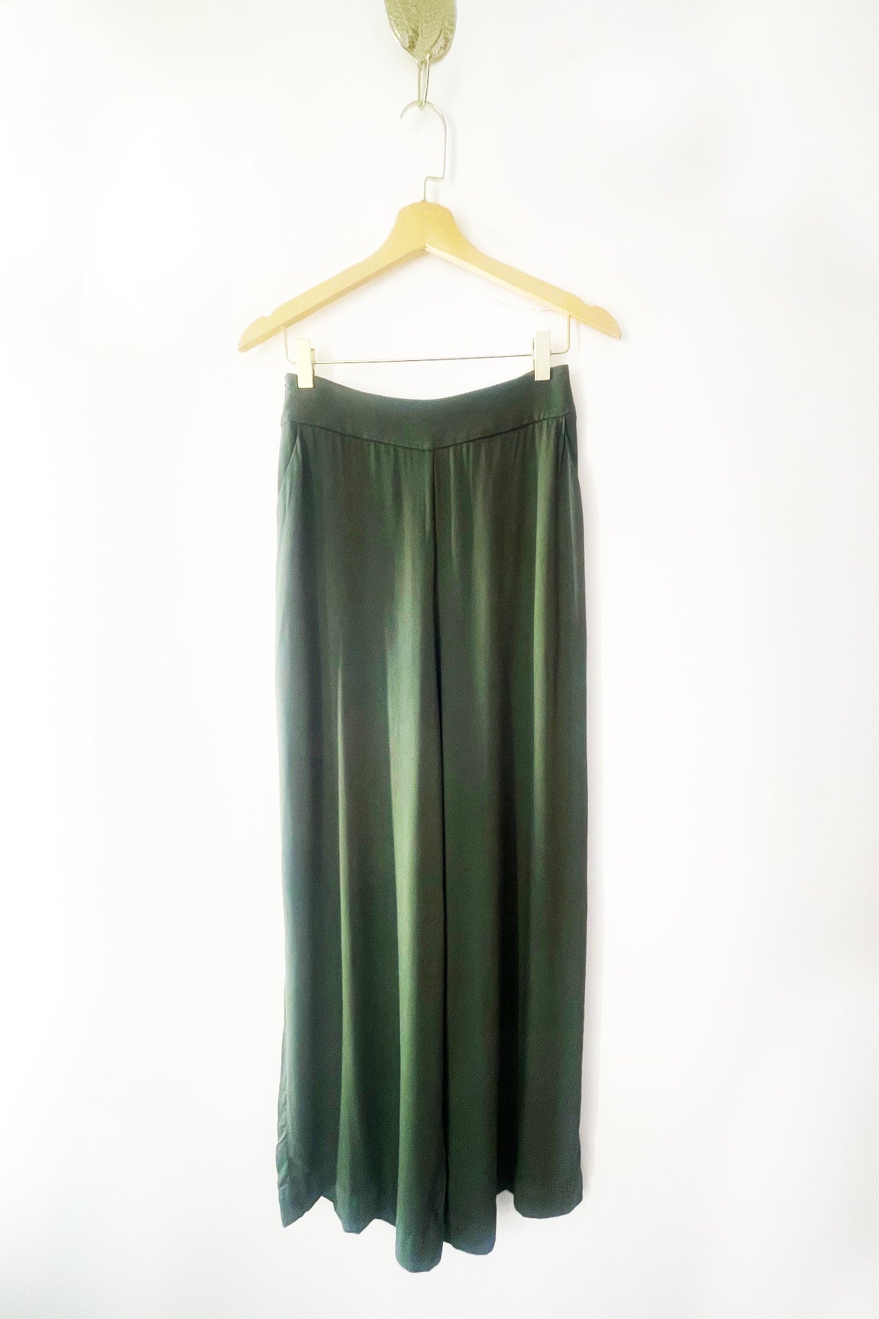Calça Pantalona Verde Musgo