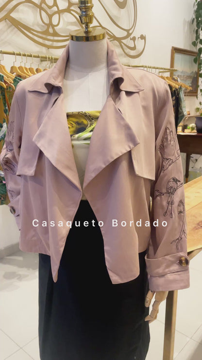 Casaqueto Bordado Rosa